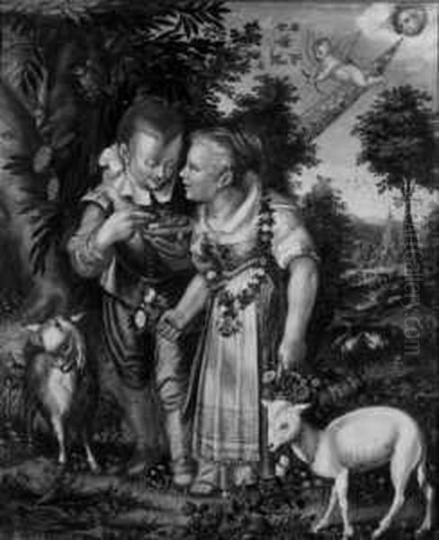 Der Fruhling. Oil Painting by Hendrick Goltzius