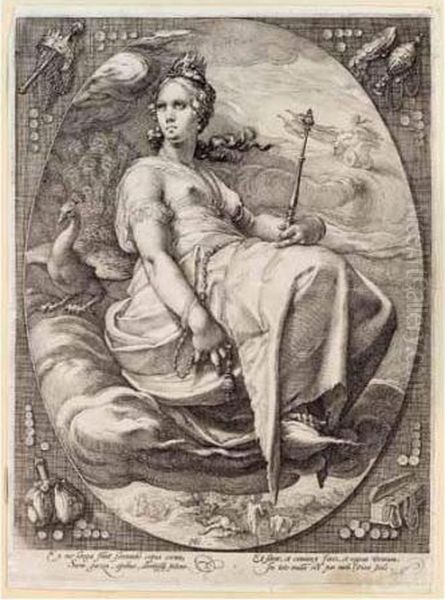 Juno (holl.139) Oil Painting by Hendrick Goltzius