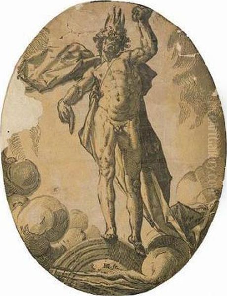 Helios (h.371; B.234; S.419; Bialler 10b) Oil Painting by Hendrick Goltzius