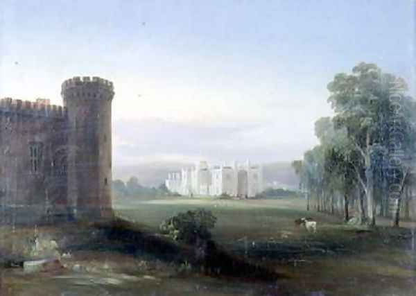 Government House and Stables Sydney 1841 Oil Painting by Conrad Martens