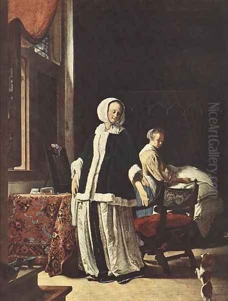 Young woman in the morning Oil Painting by Frans van Mieris