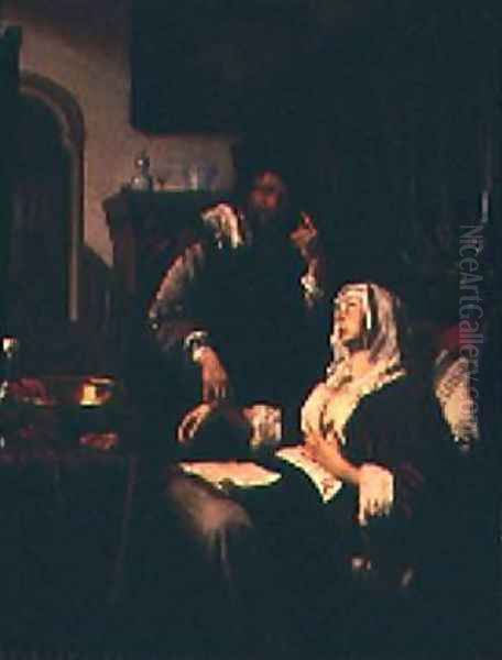 The Doctors Visit 2 Oil Painting by Frans van Mieris