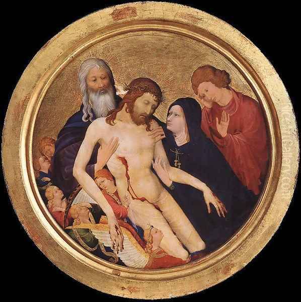 Large Round Pieta 1400-10 Oil Painting by Jean Malouel