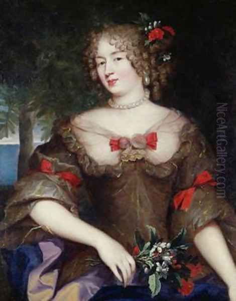 Francoise de Sevigne 1646-1705 Countess of Grignan Oil Painting by Pierre Mignard