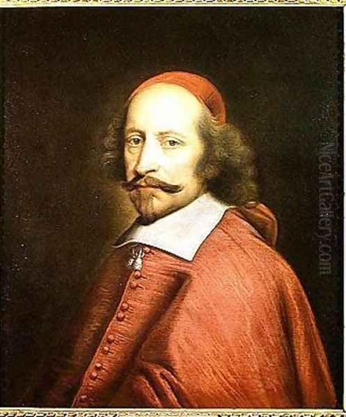 Portrait of Cardinal Jules Mazarin 1602-61 1658-60 Oil Painting by Pierre Mignard