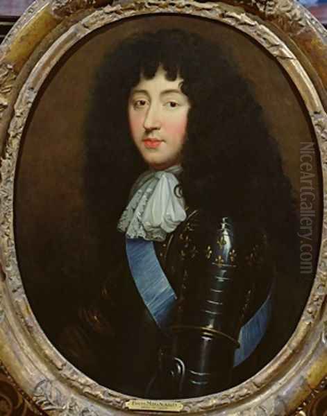 Philippe of France 1640-1701 Duke of Orleans Oil Painting by Pierre Mignard