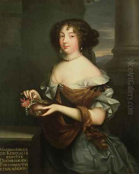 Louise de Keroualle 1649-1734 Oil Painting by Pierre Mignard