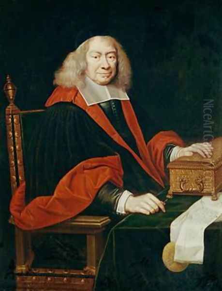 Chancellor Etienne III dAligre 1592-1677 Oil Painting by Pierre Mignard