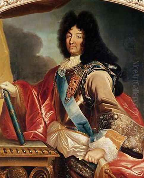 Portrait of Louis XIV 1638-1715 Oil Painting by Pierre Mignard