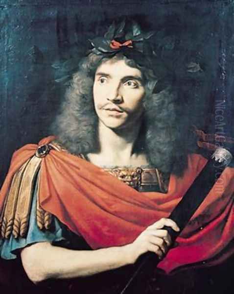 Moliere in the Role of Caesar in the Death of Pompey Oil Painting by Pierre Mignard