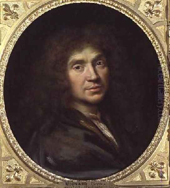 Portrait of Moliere 1622-73 1871 Oil Painting by Pierre Mignard