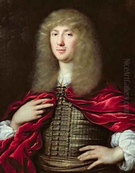 Portrait of Sir John Chardin 1643-1712 Oil Painting by Pierre Mignard