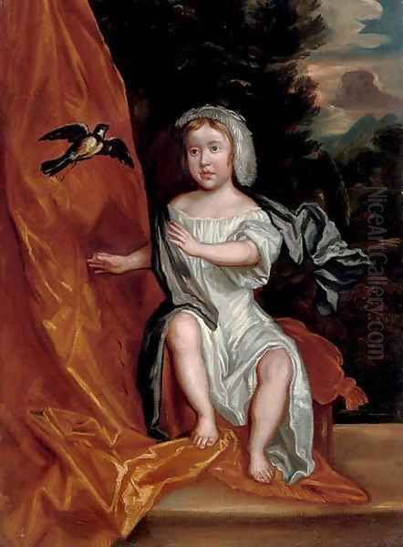 The pet bird Oil Painting by Pierre Mignard