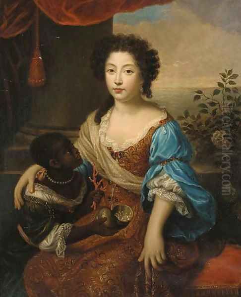 Portrait of Louise Renee de Penancoet de Keroualle, Duchess of Portsmouth (1649-1734) Oil Painting by Pierre Mignard