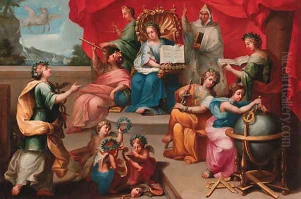 Allegory of the Liberal Arts Oil Painting by Pierre Mignard