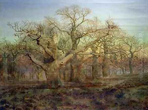 The Edge of Sherwood Forest 1878 Oil Painting by Andrew MacCallum