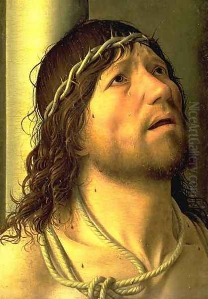 Christ At The Column (detail) Oil Painting by Antonello da Messina Messina