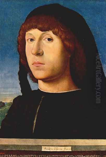 A Young Man 1478 Oil Painting by Antonello da Messina Messina