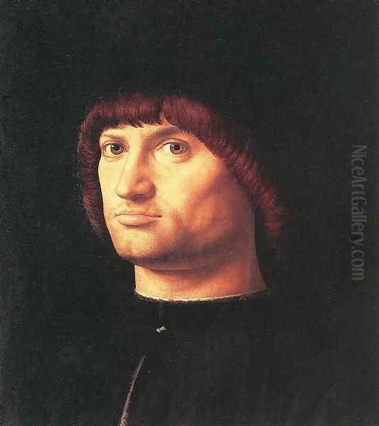 Portrait Of A Man (Il Condottiere) Oil Painting by Antonello da Messina Messina