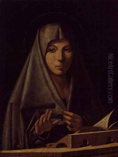 The Virgin Mary Praying Oil Painting by Antonello da Messina Messina