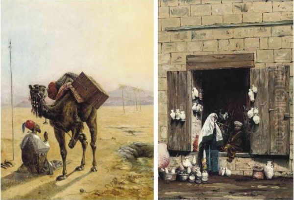 A Prayer In The Desert Oil Painting by Frederick Goodall