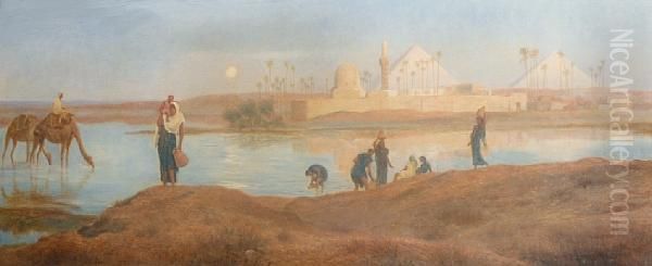 The Subsidence Of The Nile Oil Painting by Frederick Goodall