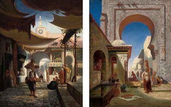 In The Souk Oil Painting by Frederick Goodall