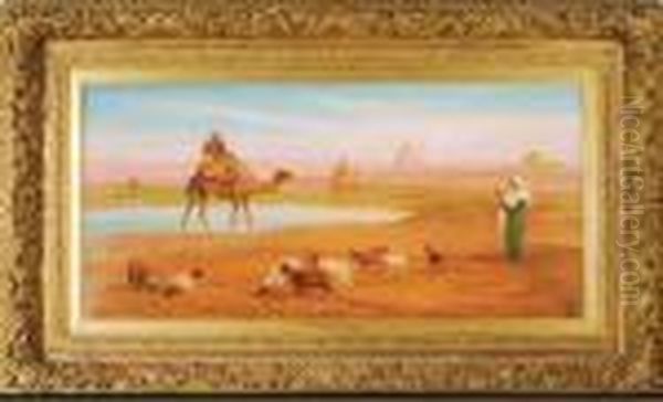 Returning From The Labour Of The Day, Egypt Oil Painting by Frederick Goodall