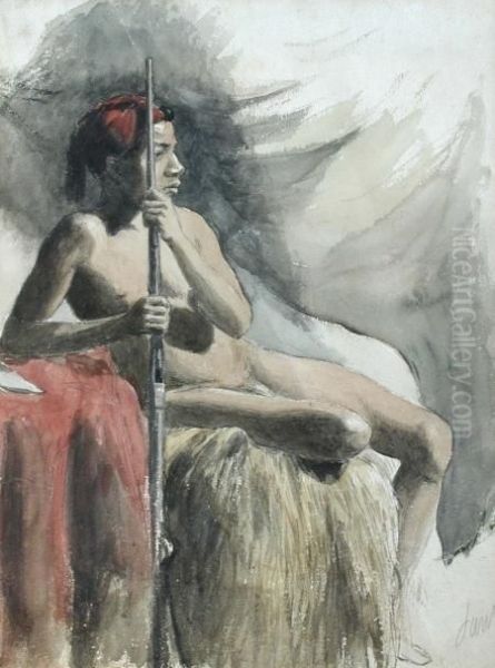 A Native Of Guyana Oil Painting by Frederick Goodall