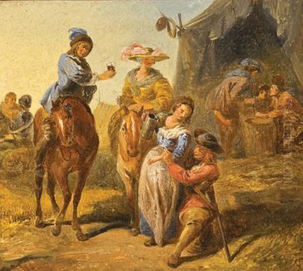 Camp Followers Oil Painting by Frederick Goodall