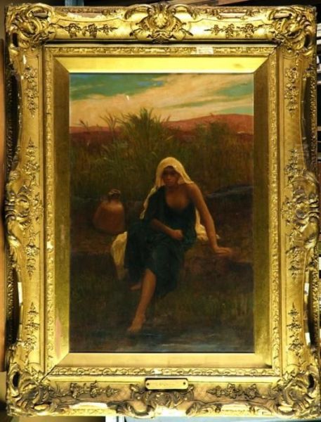 Giovane Portatore D'acqua A Riposo Oil Painting by Frederick Goodall