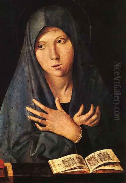 Virgin of the Annunciation Oil Painting by Antonello da Messina Messina