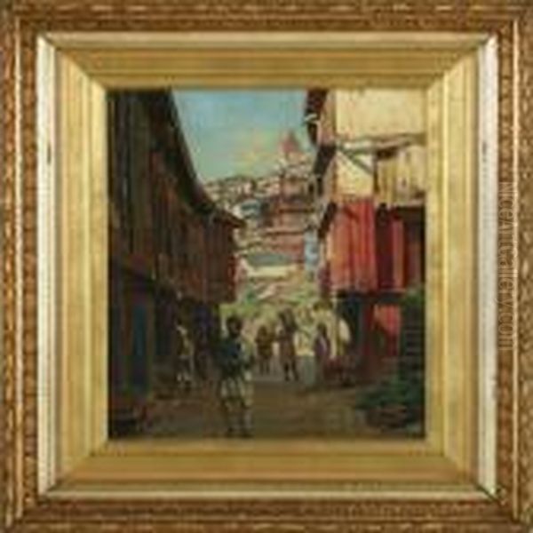 Oriental Scene, Presumably From Cairo Oil Painting by Frederick Goodall