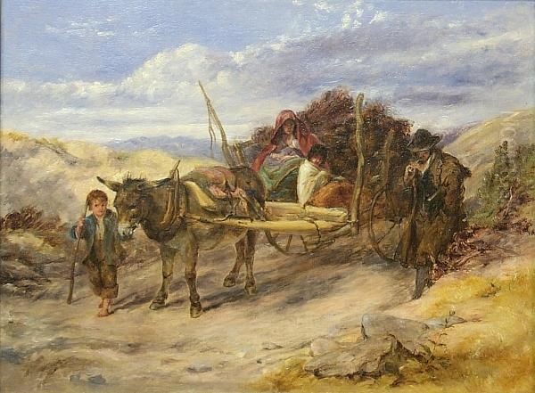 The Marsh Cart Oil Painting by Frederick Goodall