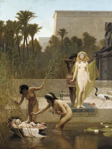 The Finding Of Moses Oil Painting by Frederick Goodall