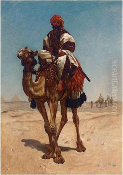 An Egyptian Sheikh Oil Painting by Frederick Goodall