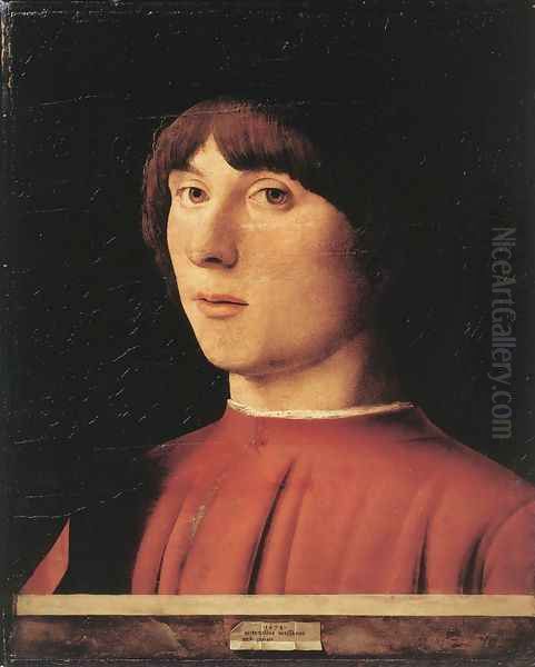 Portrait of a Man Oil Painting by Antonello da Messina Messina