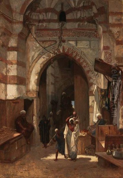 The Grand Bazaar, Cairo Oil Painting by Frederick Goodall