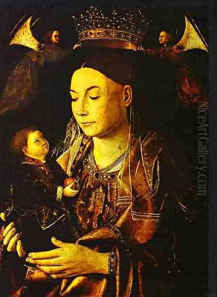 Madonna And Child 3 Oil Painting by Antonello da Messina Messina