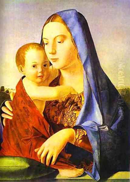 Madonna And Child 2 Oil Painting by Antonello da Messina Messina