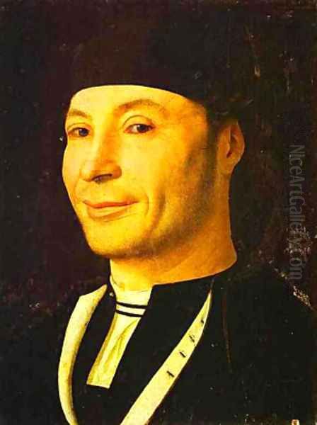 Portrait Of Unknown Man Oil Painting by Antonello da Messina Messina