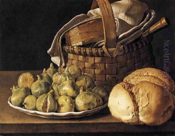 Still-Life with Figs 1760s Oil Painting by Luis Eugenio Melendez