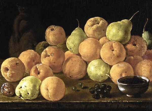 Still-Life of Fruit c. 1765 Oil Painting by Luis Eugenio Melendez