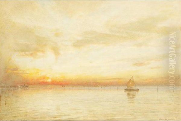 'the Way To Chioggia Oil Painting by Albert Goodwin