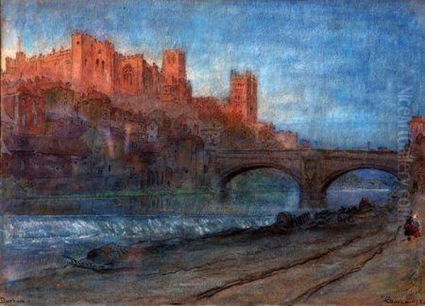 Durham Oil Painting by Albert Goodwin