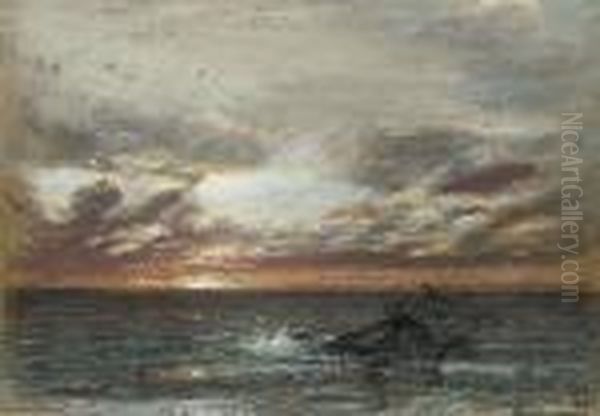 The Shipwreck Oil Painting by Albert Goodwin