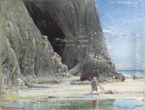 Sinbad The Sailor: The Enchanted Island Oil Painting by Albert Goodwin