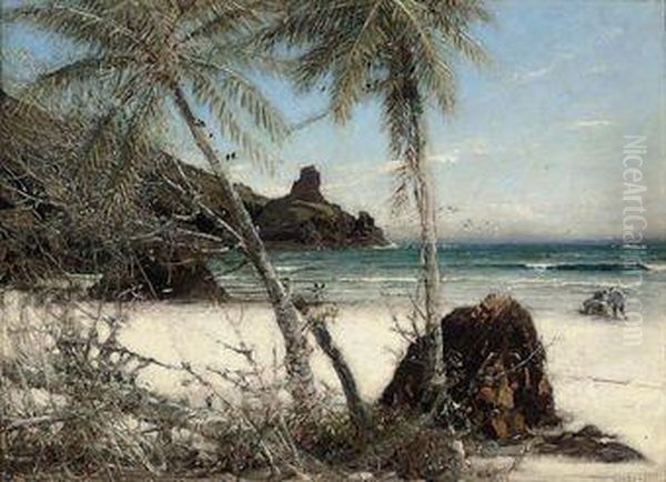 The Coral Strand Oil Painting by Albert Goodwin