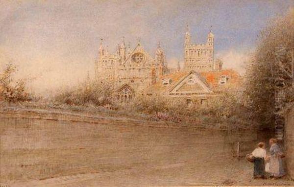 Exeter Oil Painting by Albert Goodwin