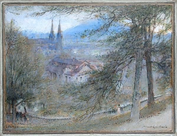 Lucerne Oil Painting by Albert Goodwin